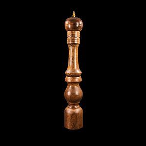 Vintage Japan Extra Tall 16.5 in Wooden Pepper Mill Grinder Medium Brown